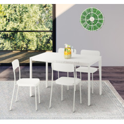 Обеденный набор Ikea Vihals 84/120x74 1+4 (Белый)