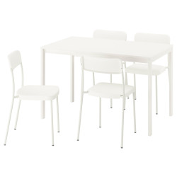 Set masa scaune Ikea Vihals 84/120x74 1+4 (Alb) Thumb