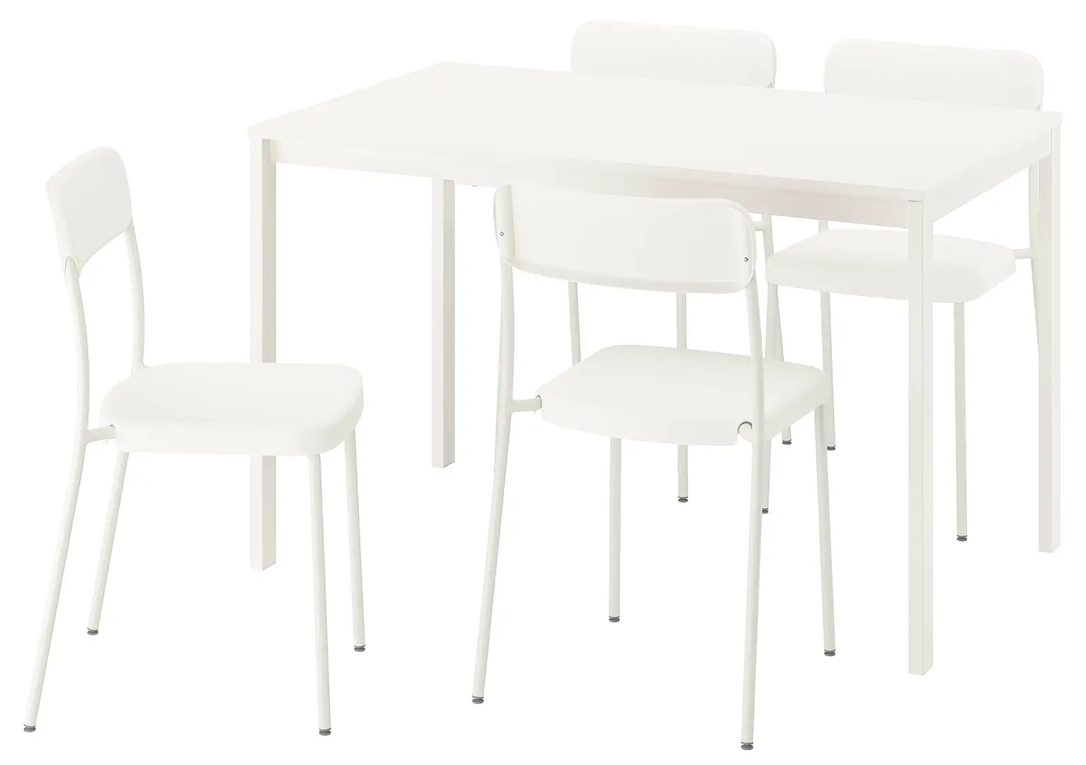 Set masa scaune Ikea Vihals 84/120x74 1+4 (Alb) - 2