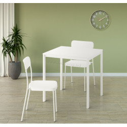 Set masa scaune Ikea Vihals 74x74 1+2 (Alb)