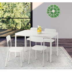 Обеденный набор Ikea Vihals 120/180x74 1+4 (Белый)