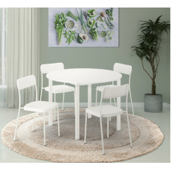 Обеденный набор Ikea Vihals 107 1+4 (Белый)