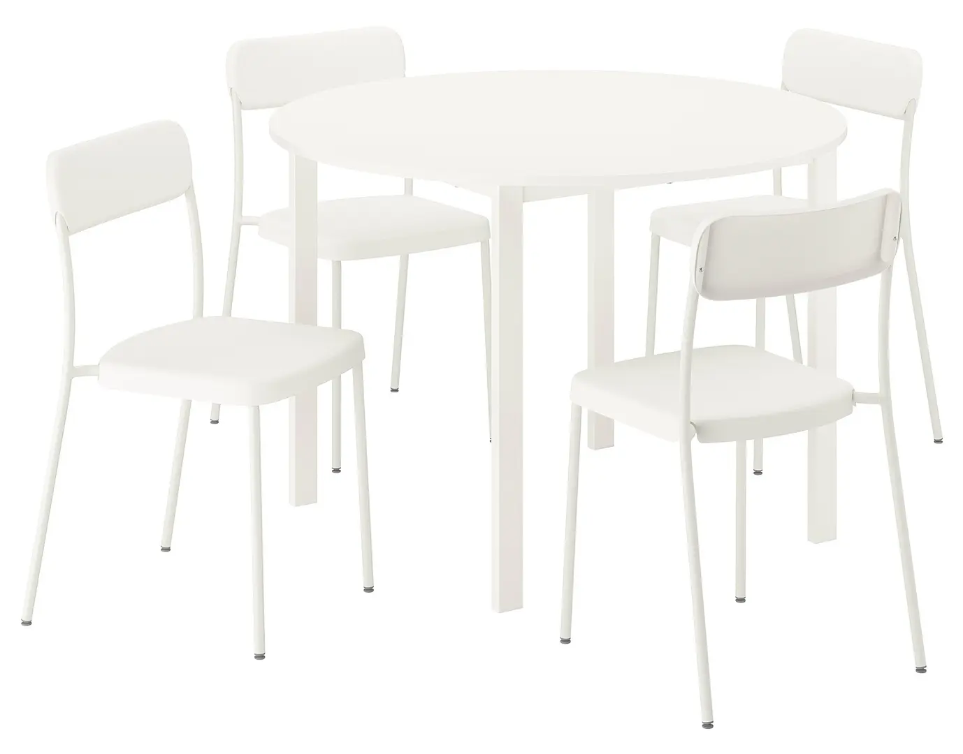 Set masa scaune Ikea Vihals 107 1+4 (Alb) - 2