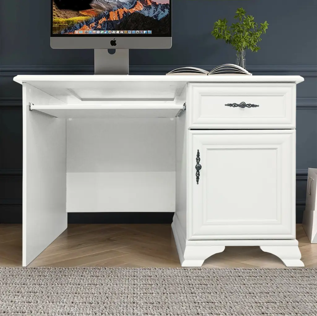 Стол компьютерный Tempo Kondela Kentak BIU1D1S (Alpine White)