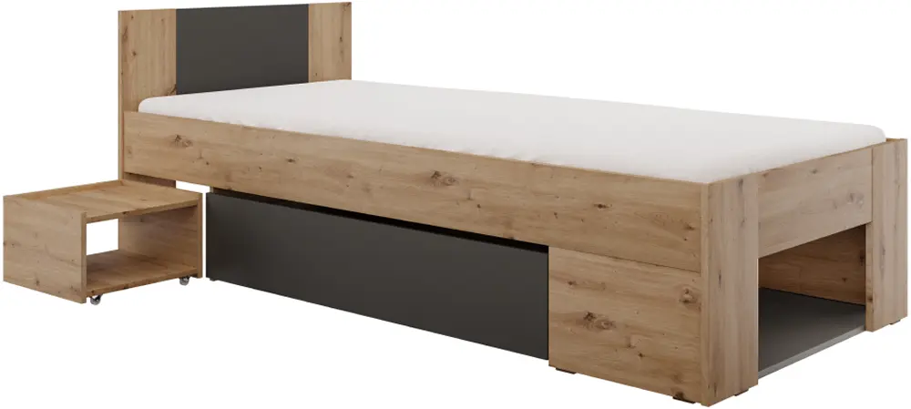 Pat Tempo Kondela Unis 90x200 (Artisan Oak/Anthracite)