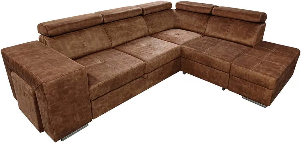 Canapea de colt Tempo Kondela Malaga Right Country 8 (Brown)