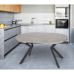 Стол раскладной Mebel Elite Lugo 90-190 (Concrete/Back)