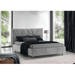 Кровать Charmbed Confort Seul Modern 140x200 Velluto 16 (Grey/Walnut)
