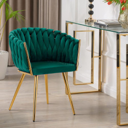 Стул 4Rico QS-GW06G 148118 Velvet (Green/Gold) Thumb