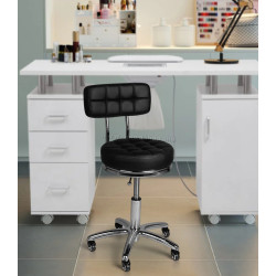 Taburet pentru salon de infrumusetare Activeshop AM-877 131987 (Black)