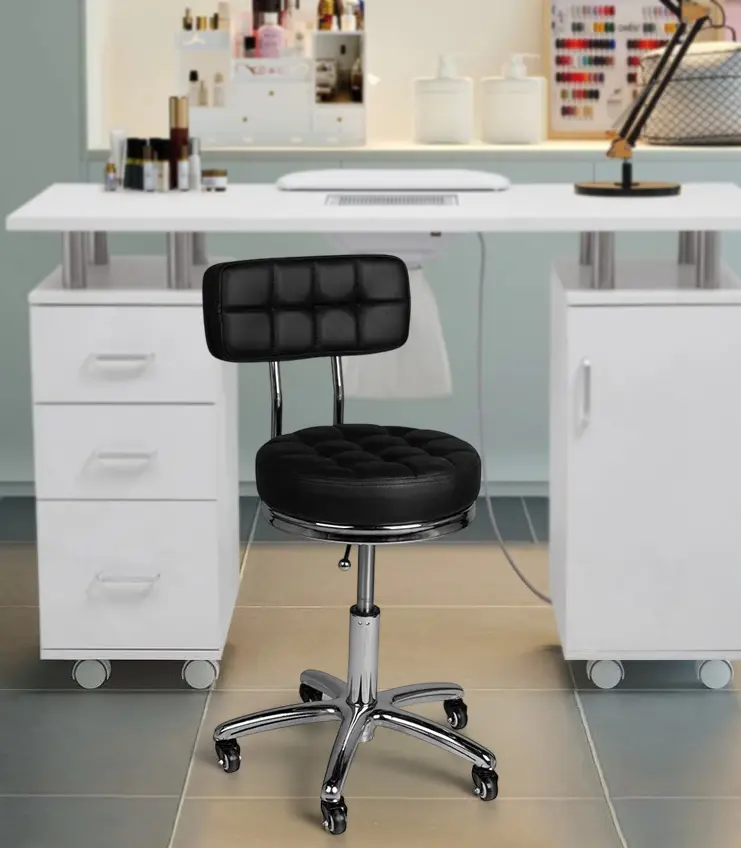 Taburet pentru salon de infrumusetare Activeshop AM-877 131987 (Black)