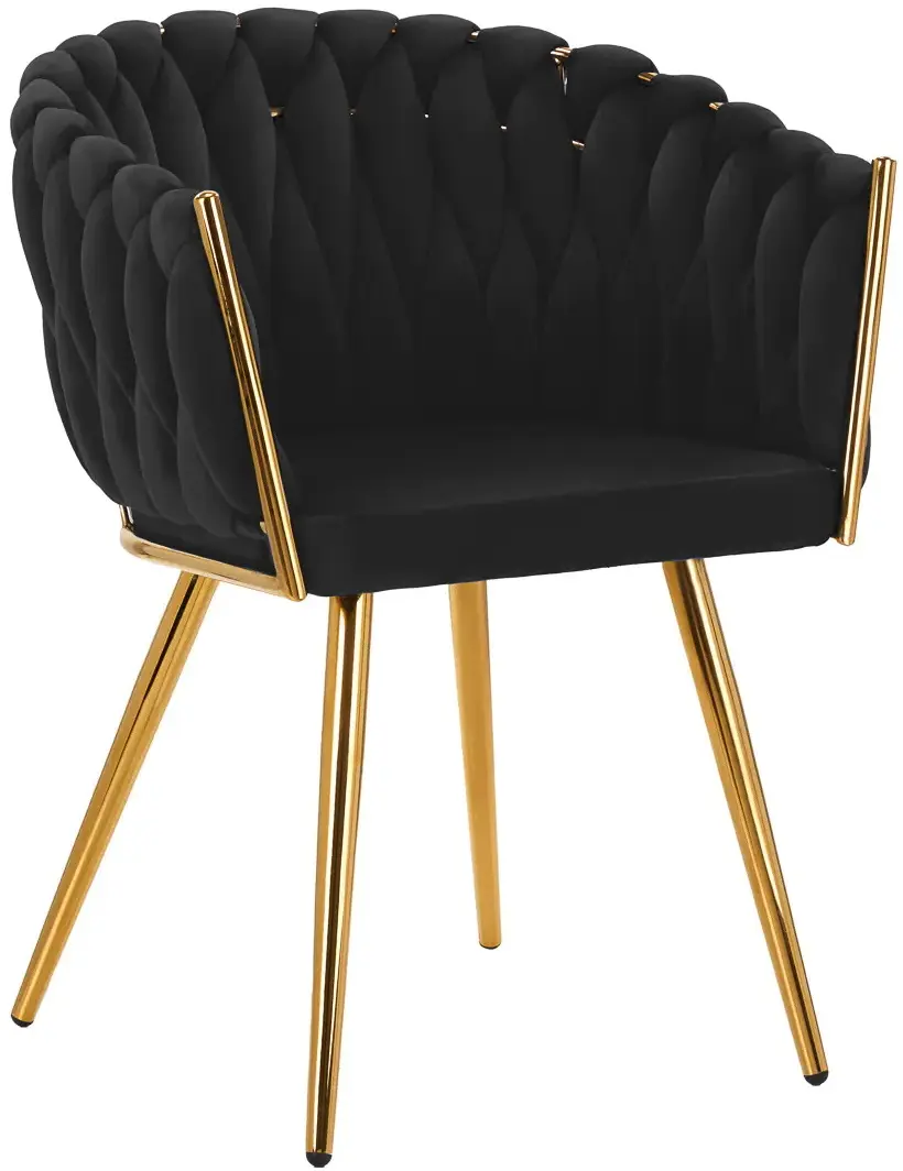 Стул 4Rico QS-GW06G 148115 Velvet (Black/Gold) - 2