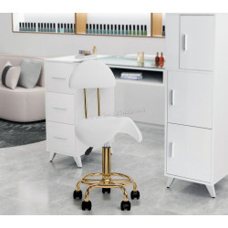 Taburet tip sa Activeshop 6001-G 154521 (White/Gold)