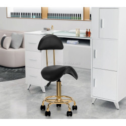 Taburet tip sa Activeshop 6001-G 154522 (Black/Gold)