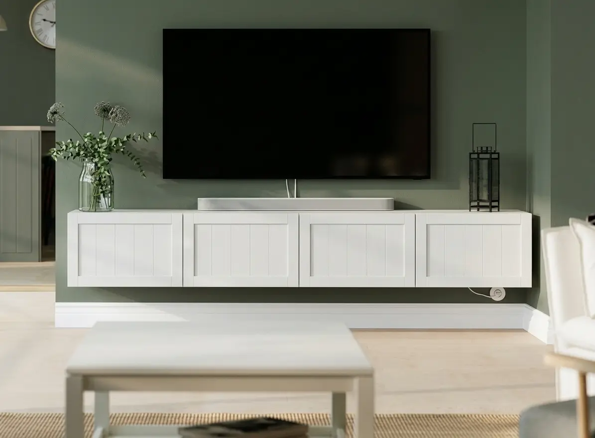 Tumba pentru TV Ikea Besta/Pipmakare 240x42x38 (Alb)