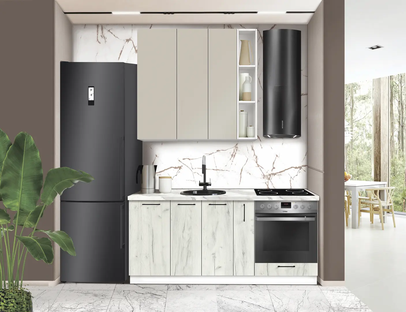 Модульная кухня Modern Bono 5 H110 Верх 1.2/Низ 1.8