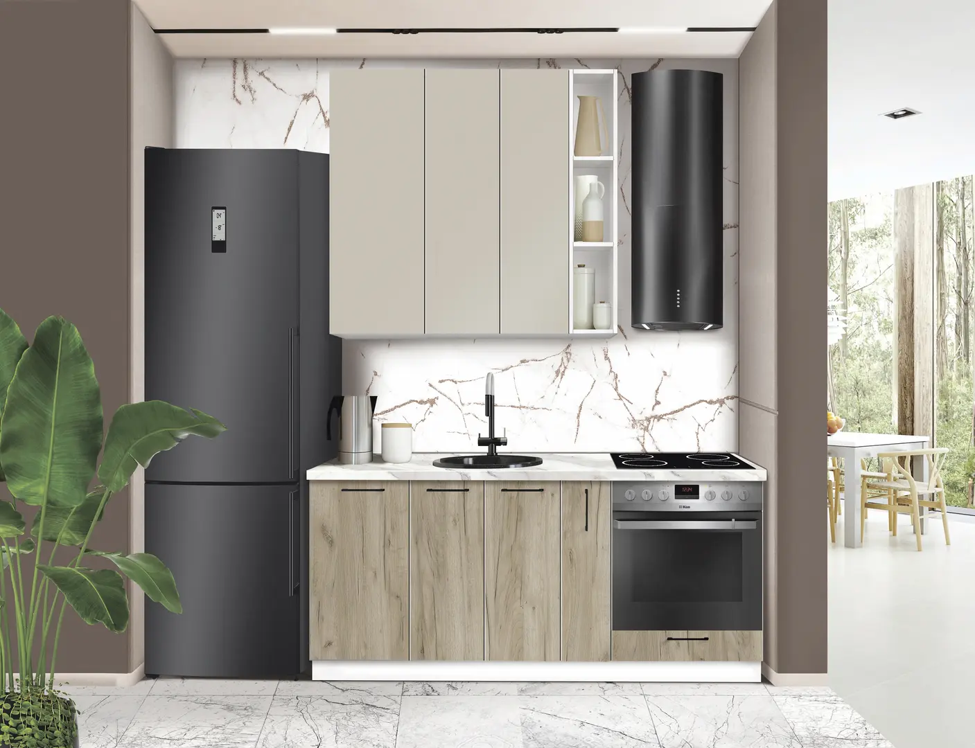 Модульная кухня Modern Bono 5 H110 Верх 1.2/Низ 1.8