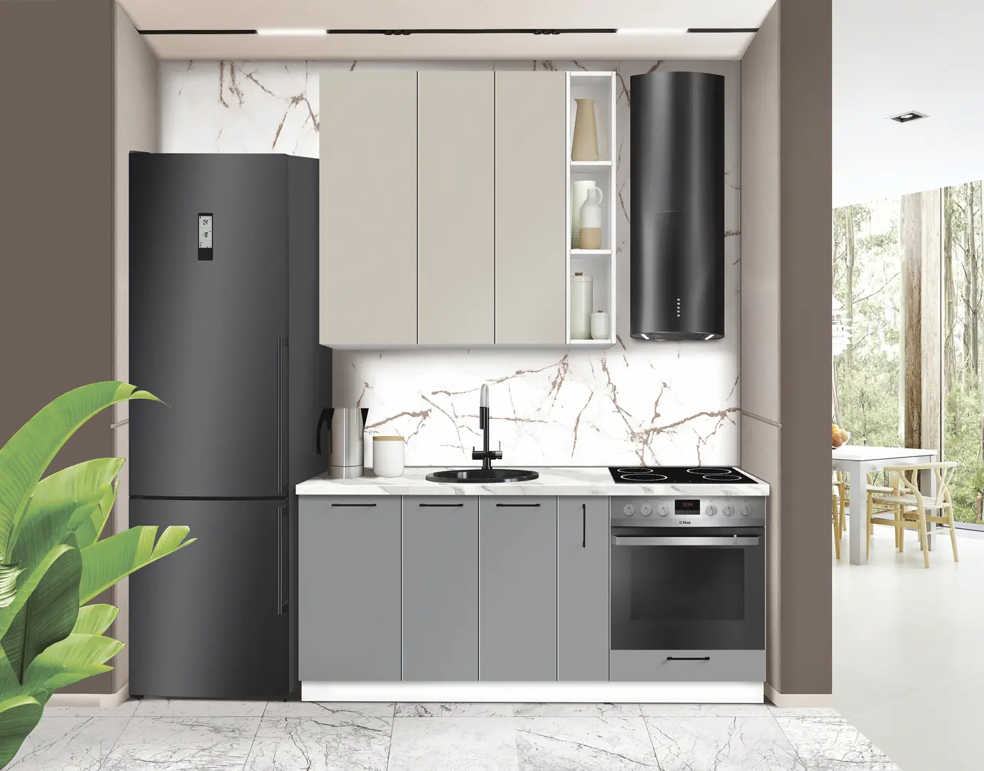 Модульная кухня Modern Bono 5 H110 Верх 1.2/Низ 1.8