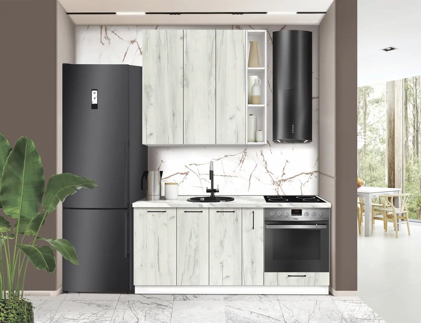 Модульная кухня Modern Bono 5 H110 Верх 1.2/Низ 1.8