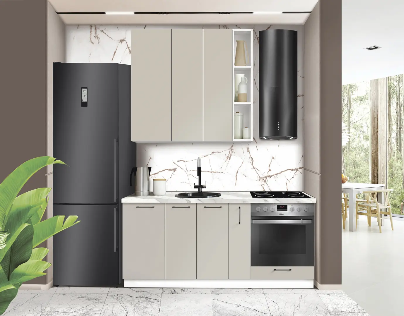 Модульная кухня Modern Bono 5 H110 Верх 1.2/Низ 1.8