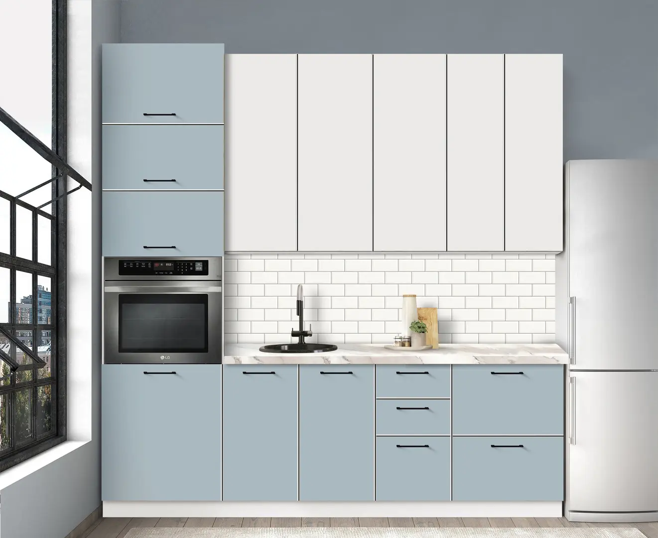 Bucatarie modulara Modern Bono 4 H110 2.4m