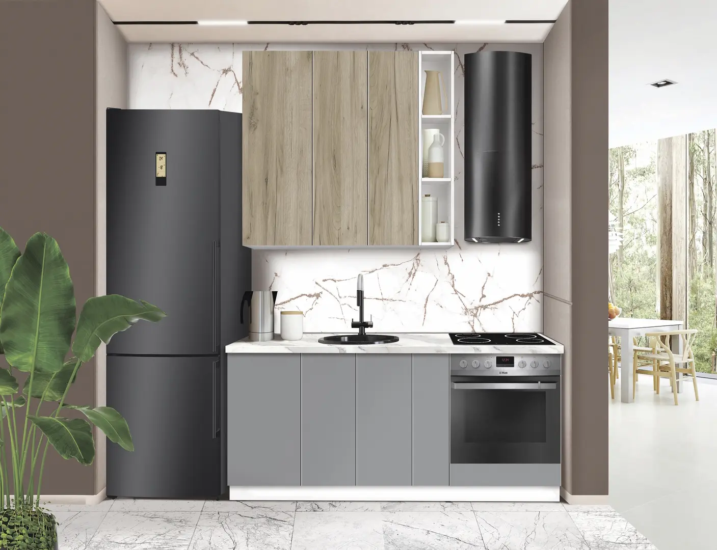 Модульная кухня Modern Dolce Vita 5 H110 Верх 1.2/Низ 1.8