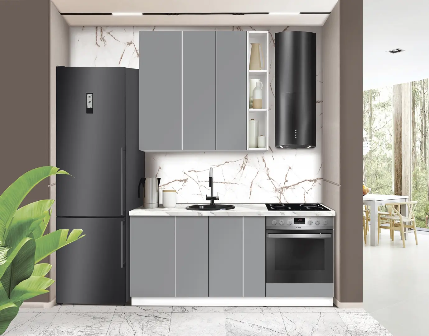 Модульная кухня Modern Dolce Vita 5 H110 Верх 1.2/Низ 1.8