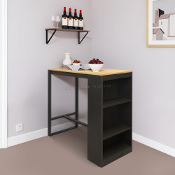 Masa de bar DP Bosco 100x105x50 (Black/Oak)