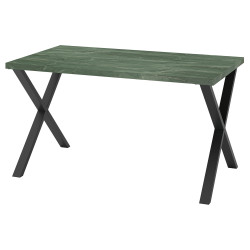 Стол Ikea Skalsta Х 140х80 (Темно-серо-зеленый/Имитация мрамора/Серо-черный) Thumb