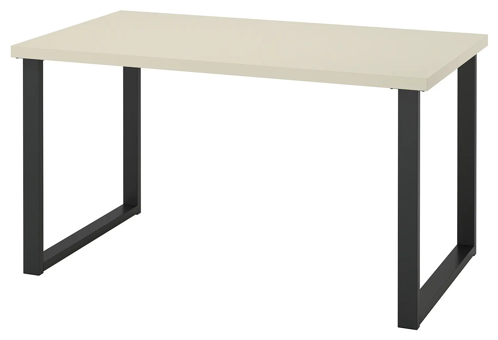 Стол Ikea Skalsta U 140x80 (Светло-серо-бежевый/Черно-серый) - 2