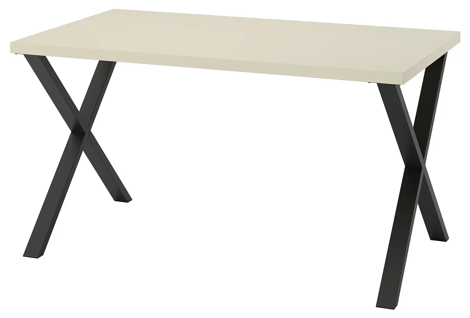 Стол Ikea Skalsta X 140x80 (Светло-серо-бежевый/Черно-серый) - 2