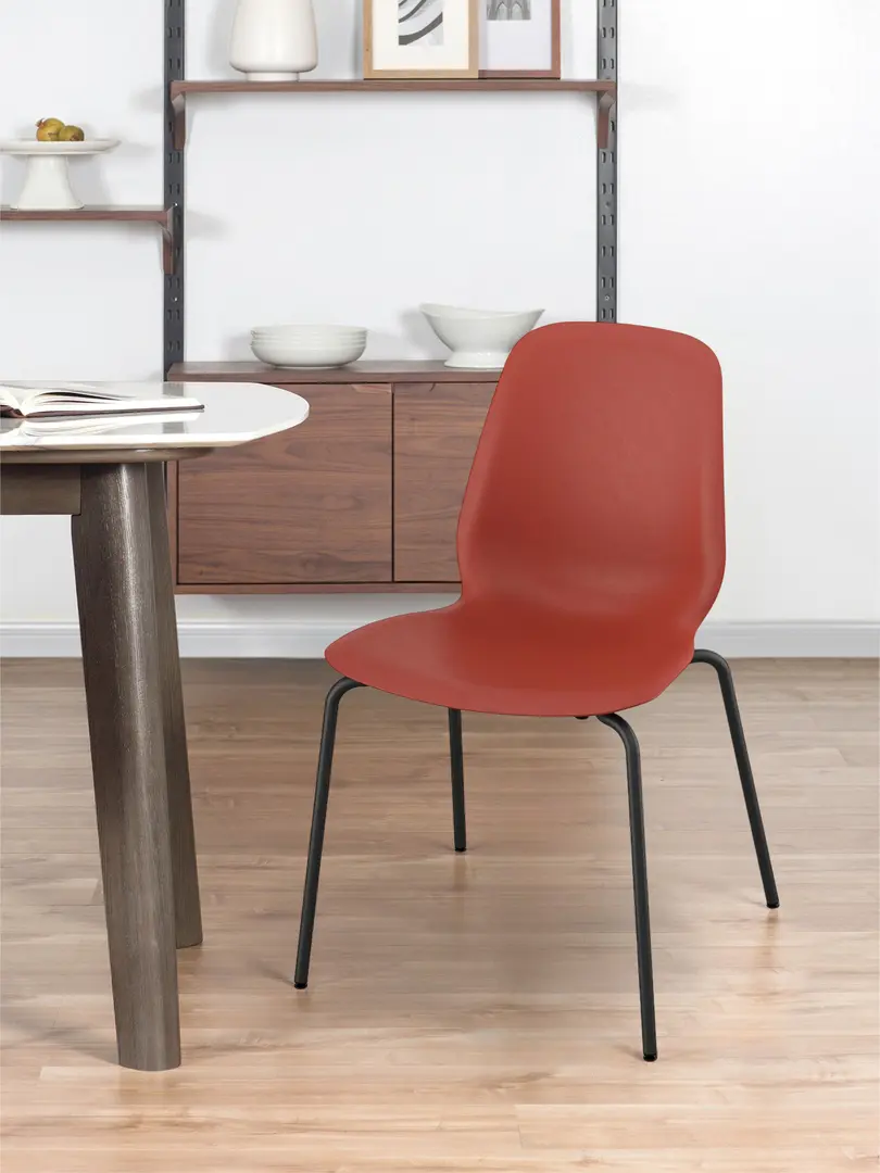 Scaun Ikea Skalsta plastic (Rosu/Negru-gri)