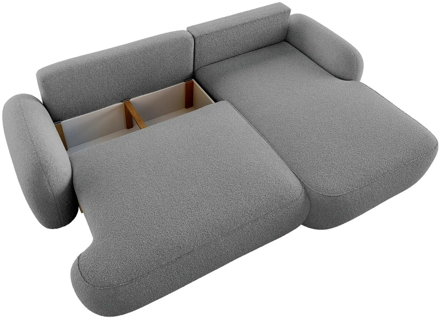 Canapea de colt Space Meble Molly L Terra Frotte 5 (Grey) - 5