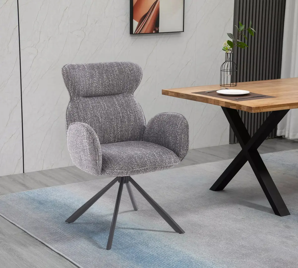 Scaun Halmar K571 (Grey/Black)