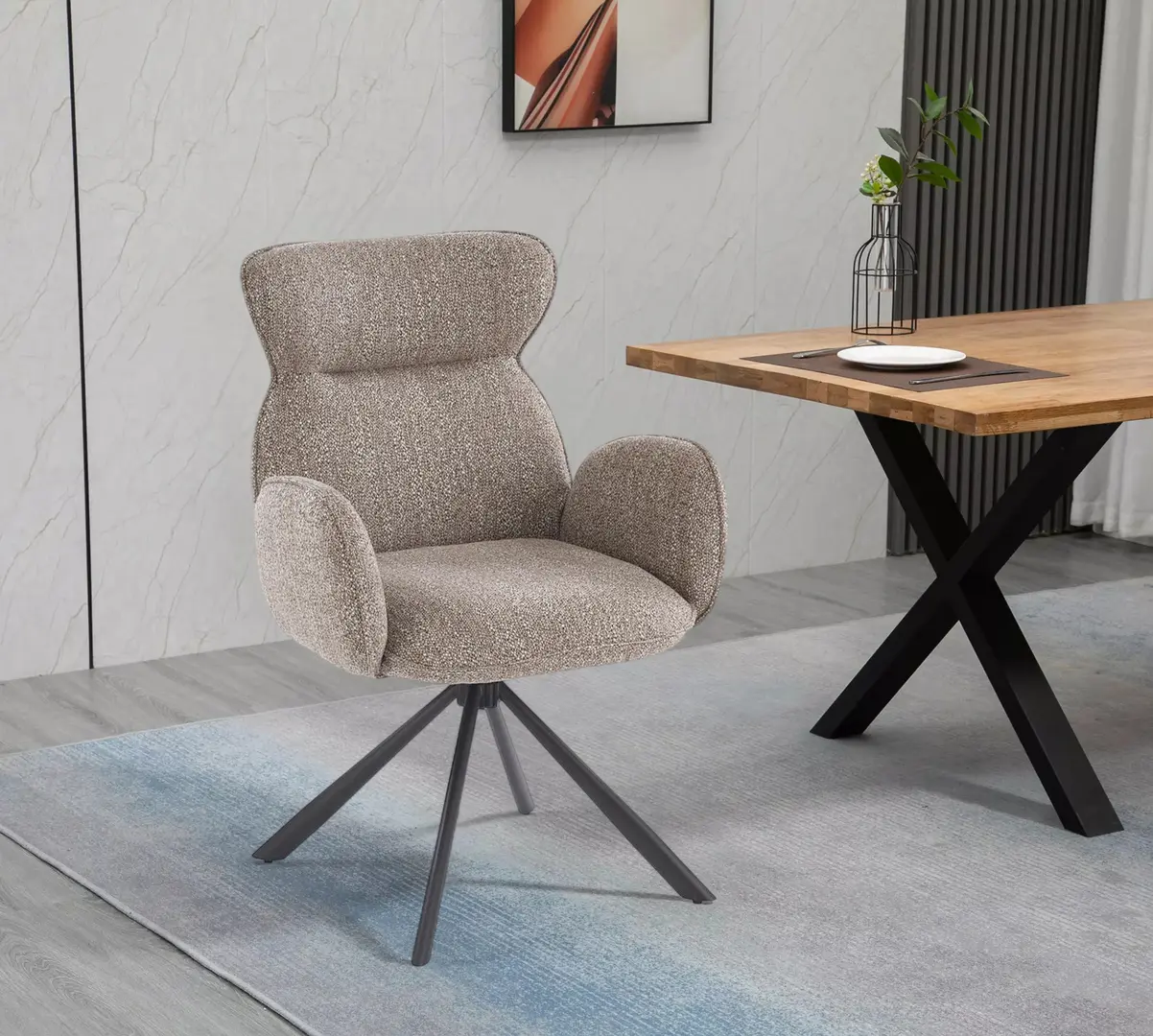 Стул Halmar K571 (Dark Beige/Black)