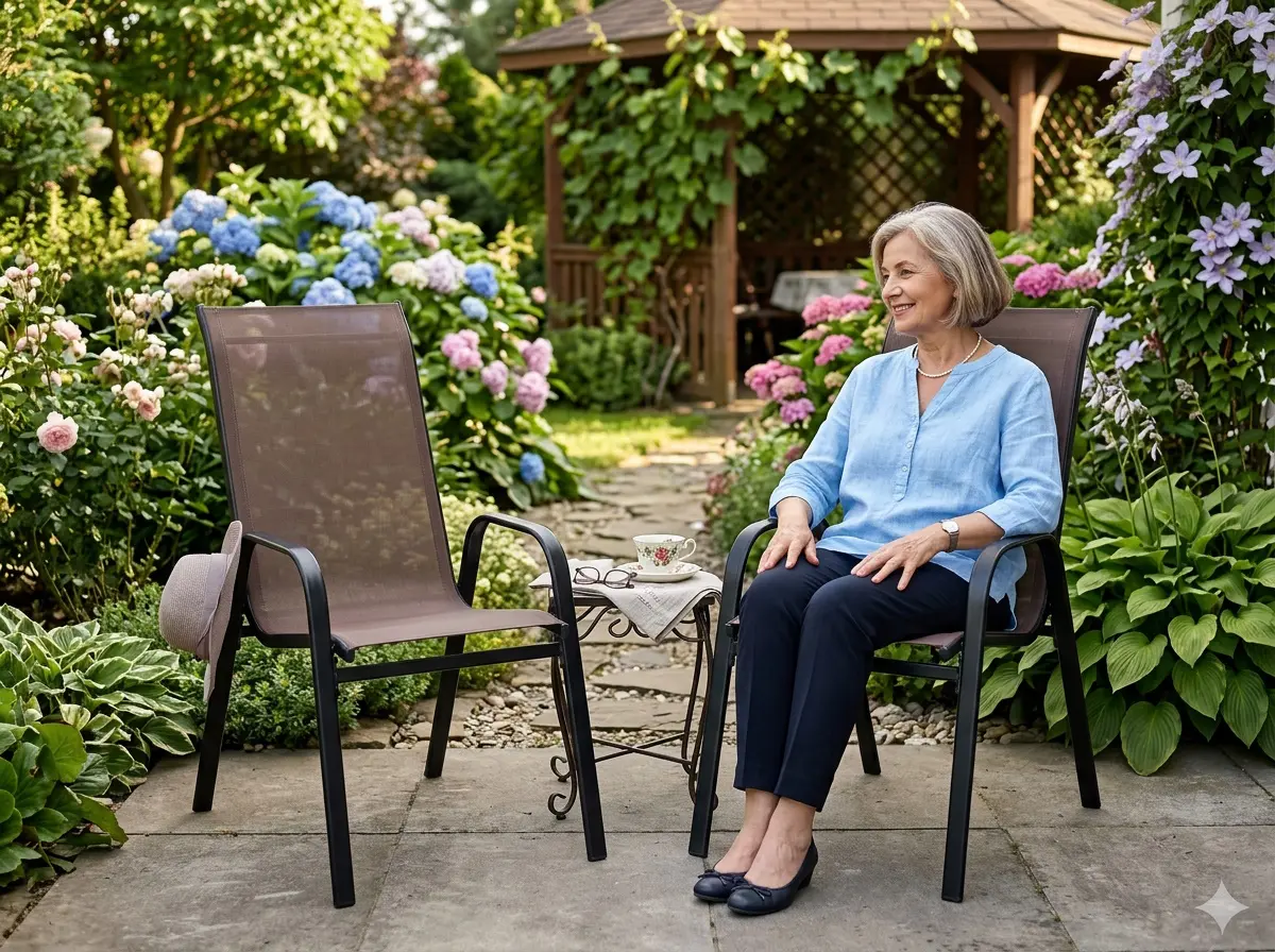 Set scaune de gradina GardenLine TIH1649 (Brown) - 7