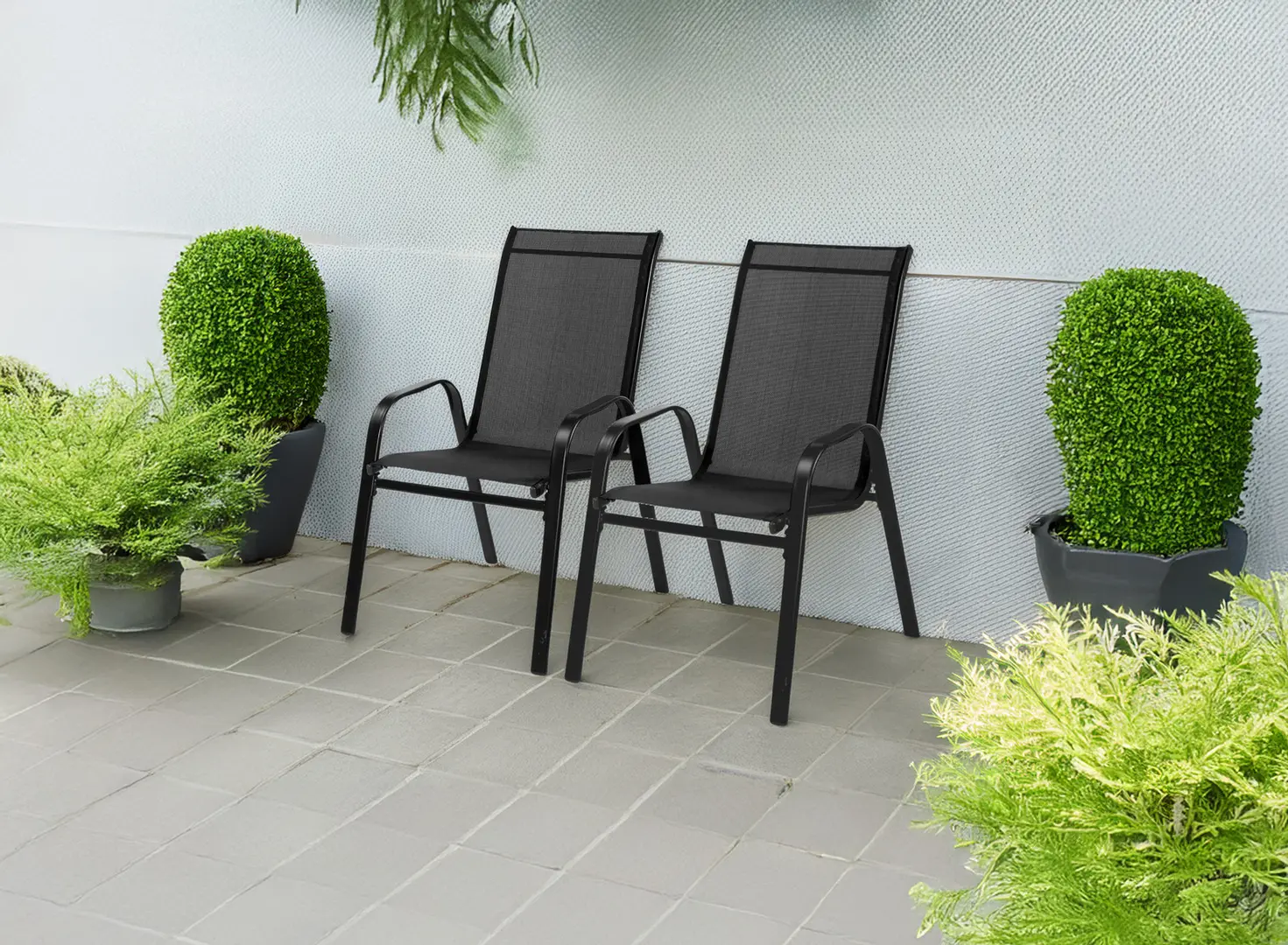 Set scaune de gradina GardenLine TIH1625 (Black) - 5