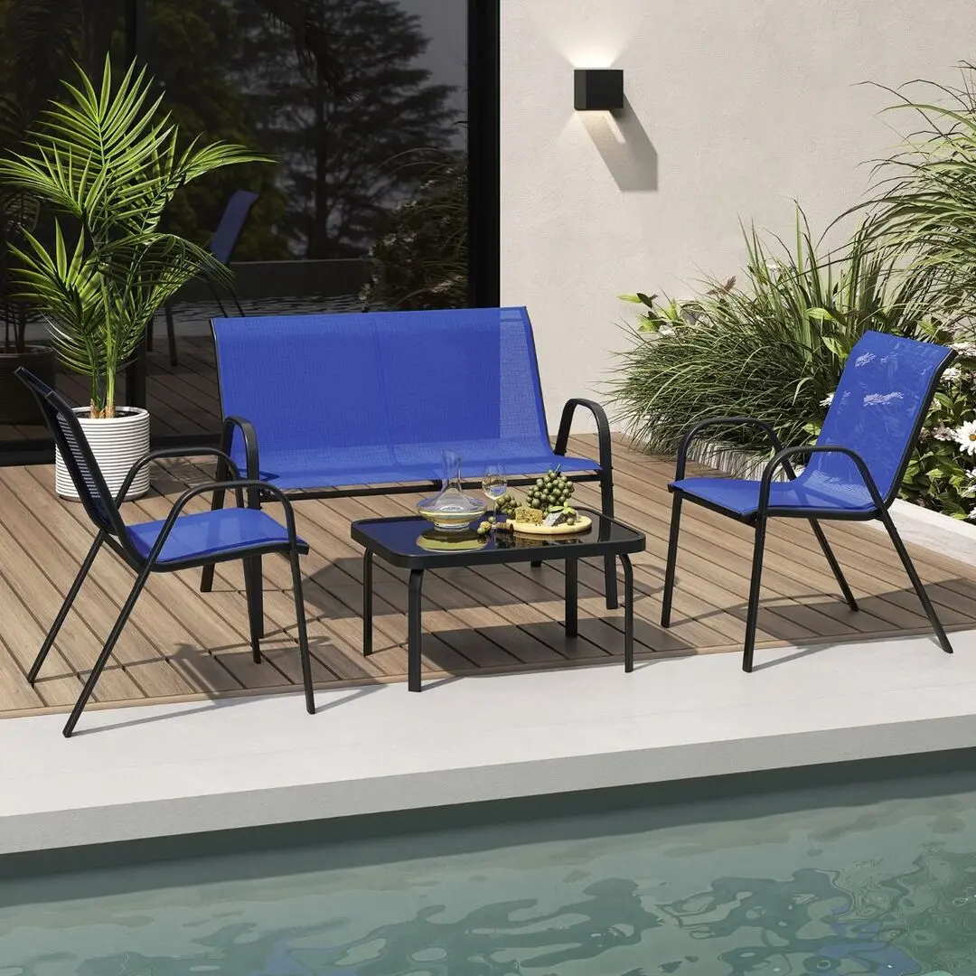 Комплект садовой мебели Costway NP11612NY (Blue)