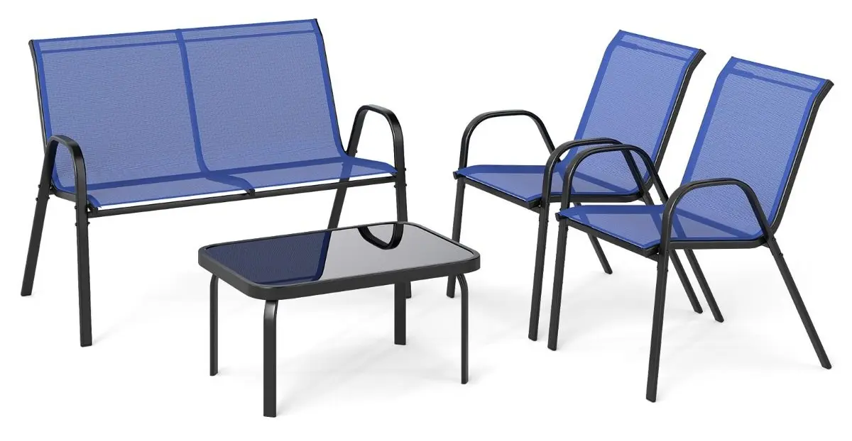 Комплект садовой мебели Costway NP11612NY (Blue) - 2