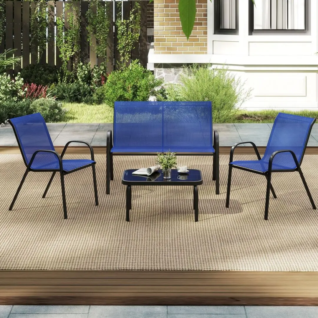 Комплект садовой мебели Costway NP11612NY (Blue) - 4