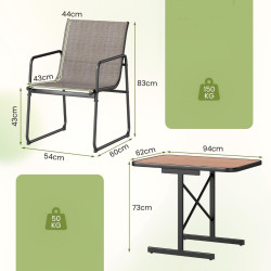 Комплект садовой мебели Costway NP12142CF (Black/Brown) Thumb