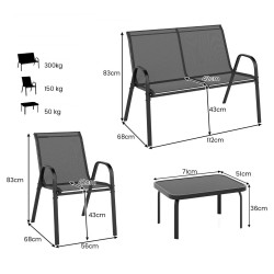 Комплект садовой мебели Costway NP11612GR (Grey) Thumb