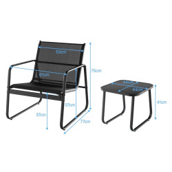 Комплект садовой мебели Costway NP12224DK (Black) Thumb