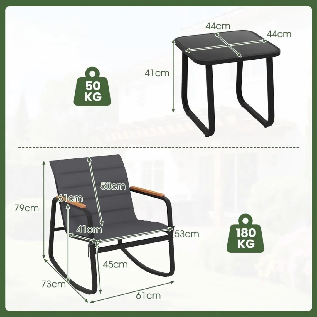 Комплект садовой мебели Costway NP12918GR (Grey) - 4