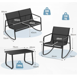 Комплект садовой мебели Costway NP12225DK (Black) Thumb