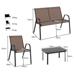 Комплект садовой мебели Costway NP11612BN (Brown) Thumb