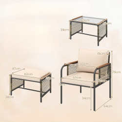 Комплект садовой мебели Costway NP12885BE (Beige) Thumb