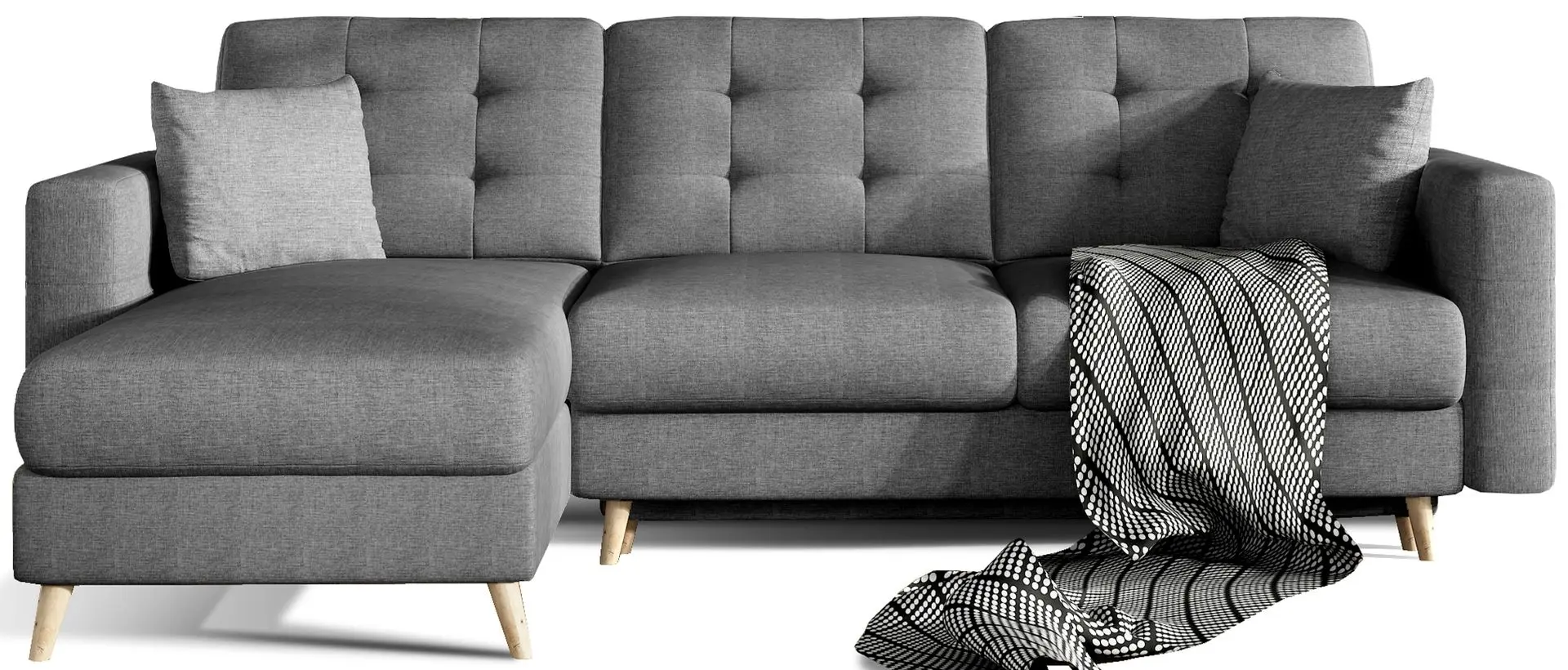 Диван угловой Eltap Asgard L Sawana 05 (Dark Gray)