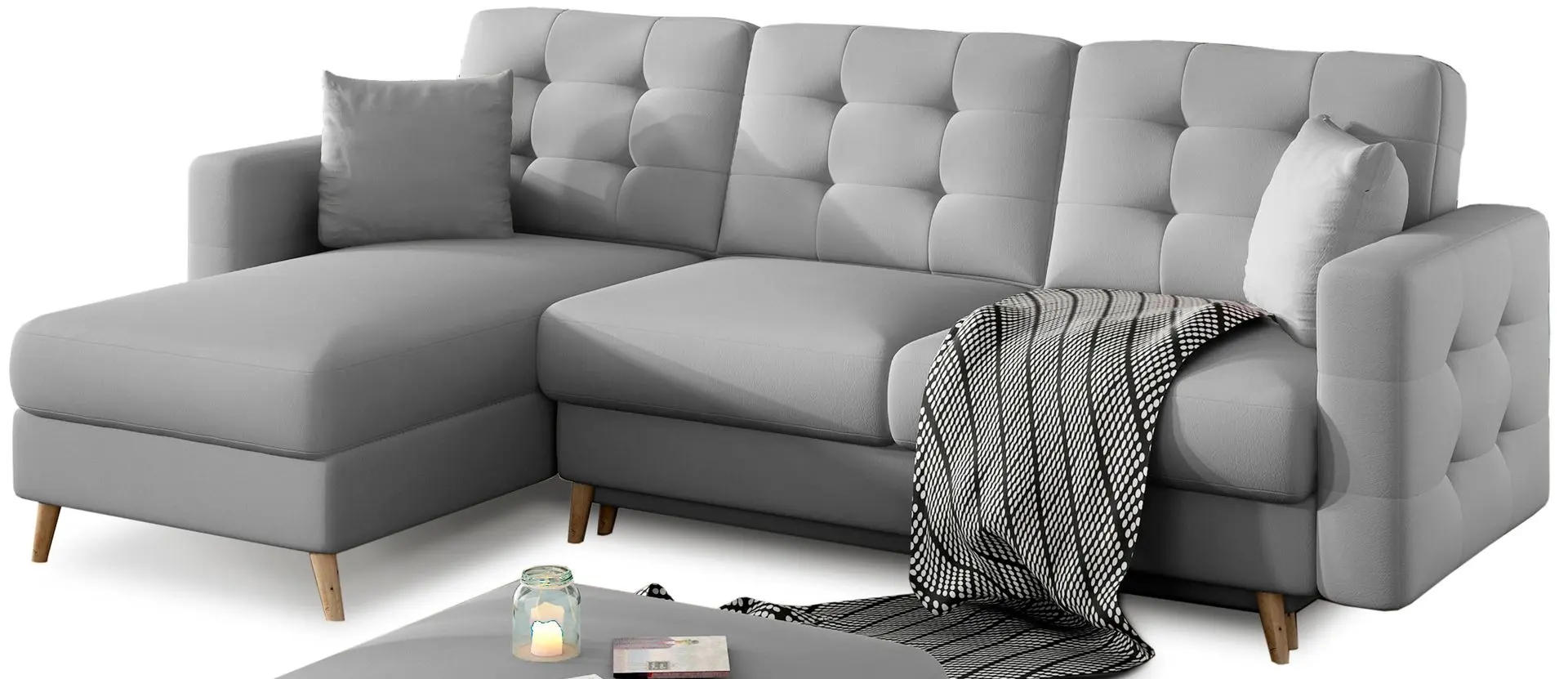 Canapea de colt Eltap Asgard L Soft 29 (Gray)