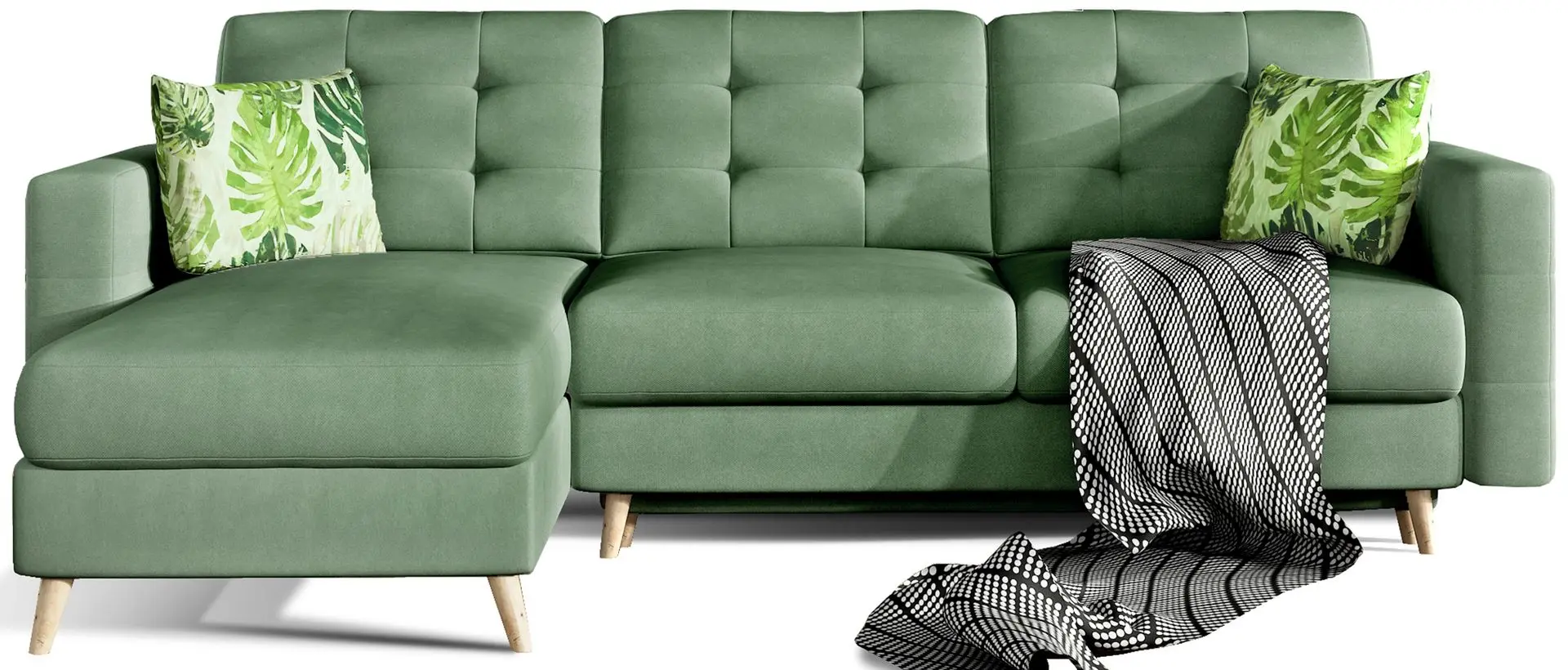 Canapea de colt Eltap Asgard L Soro 34/Jungle 32 (Green)